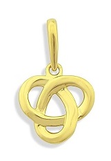 yellow gold round Celtic knot baby charm
